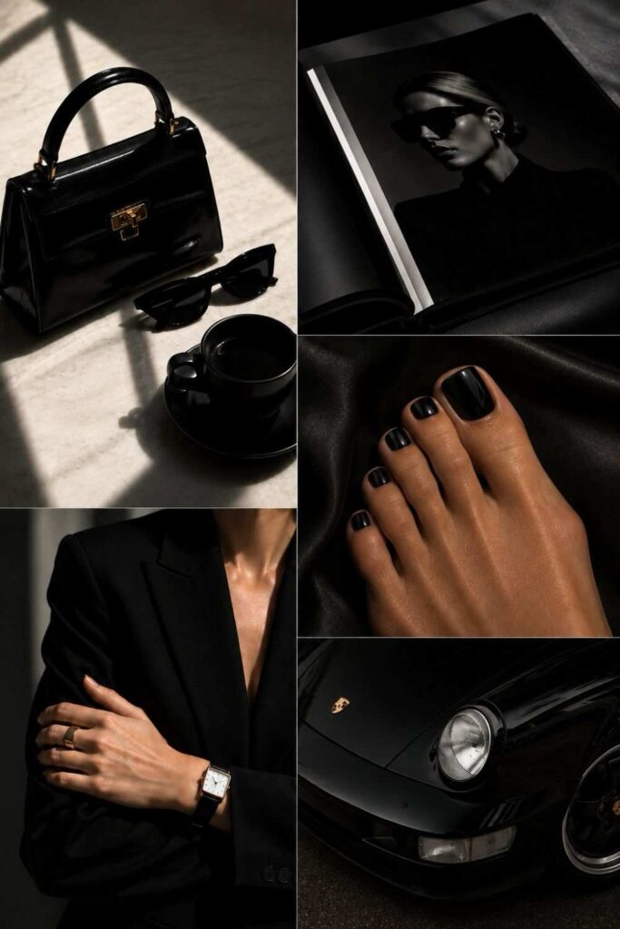 Black mood board