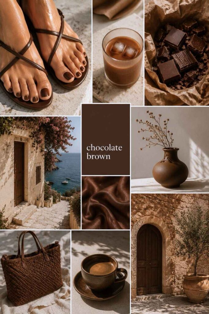 Chocolate brown mood board