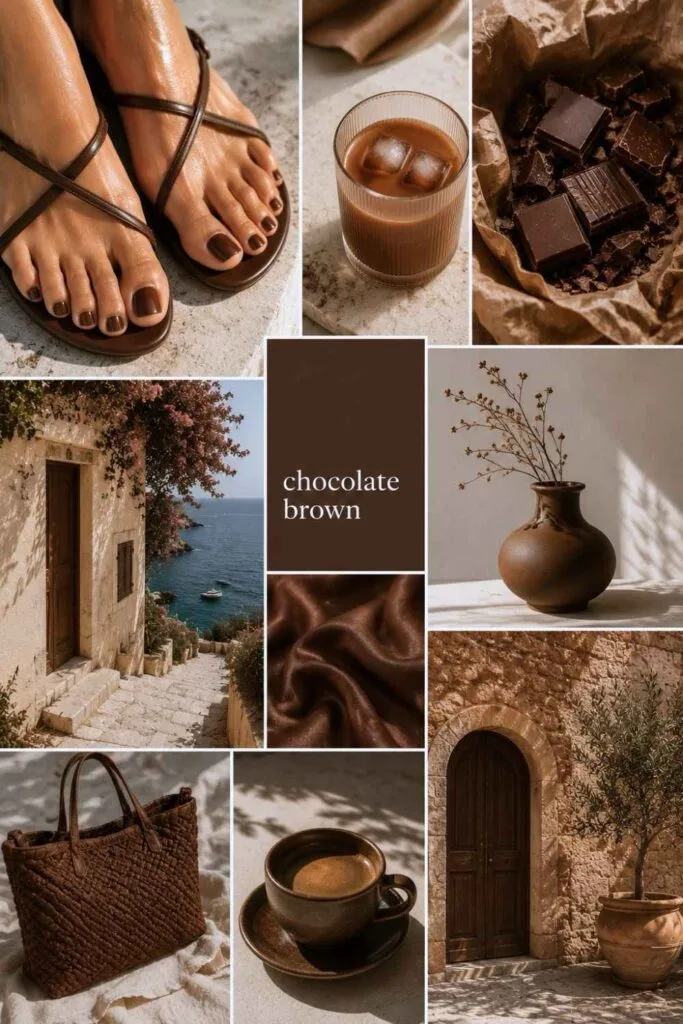 Chocolate brown mood board