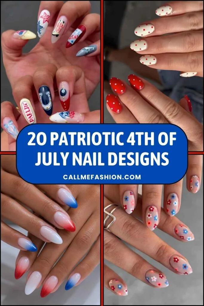 Fourth of July nails Pinterest
