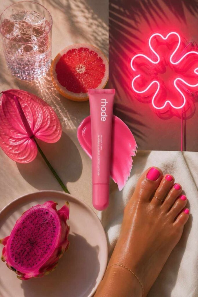 Neon pink mood board