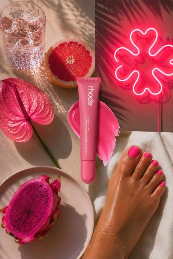 Neon pink mood board