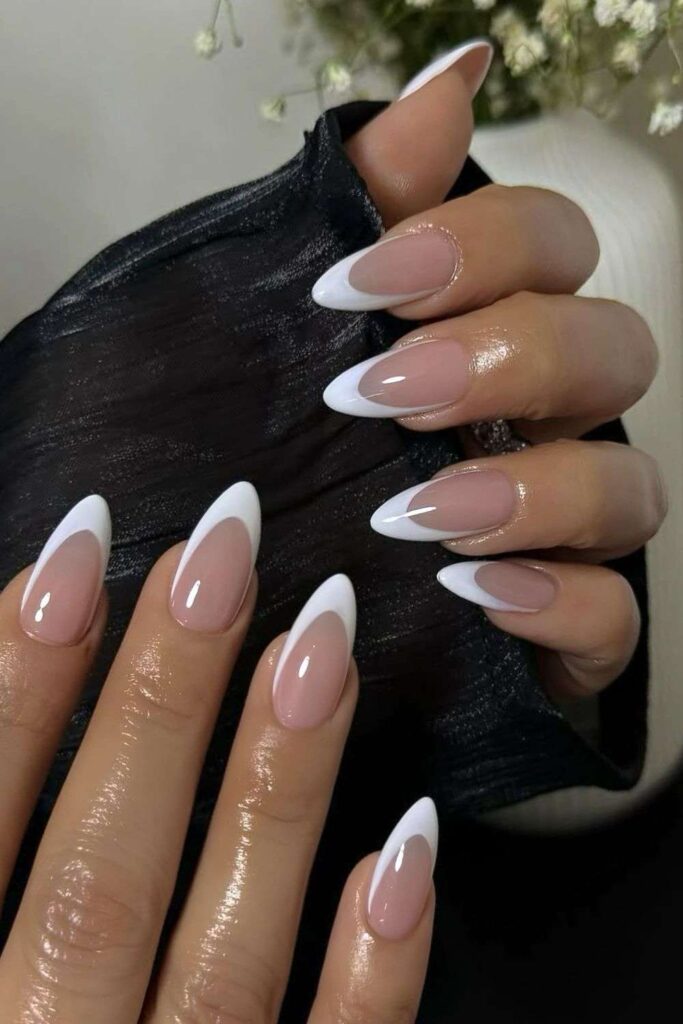 Classic French nails