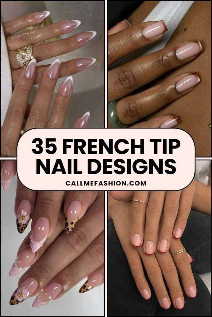 French tip nails Pinterest