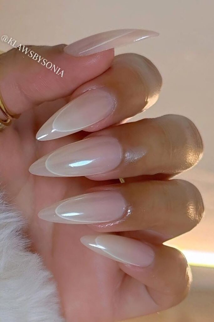 Neutral French nails