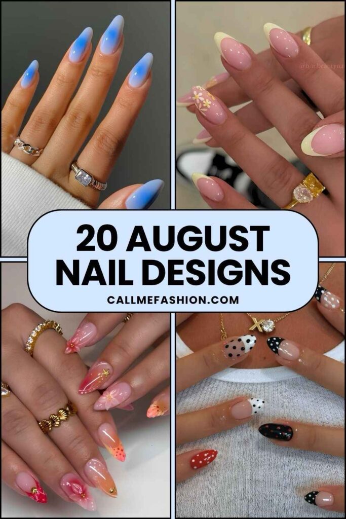 August nails Pinterest