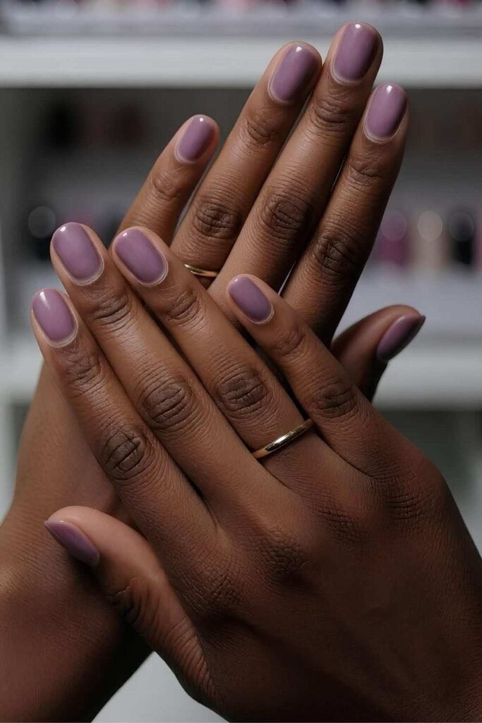 Smoky amethyst nails
