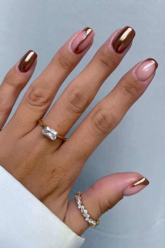 Copper chrome nails