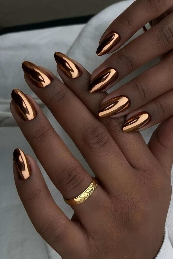 Metallic bronze nails