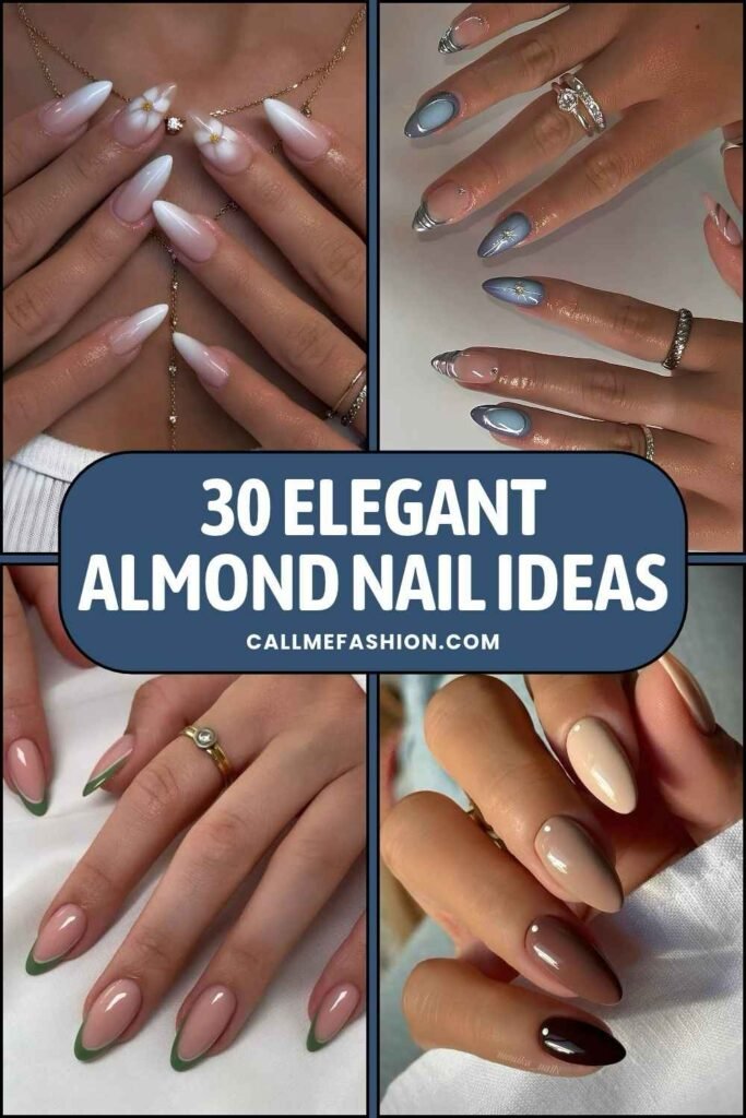Almond nails Pinterest