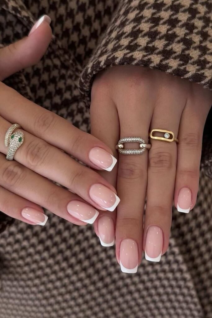 Classic French nails