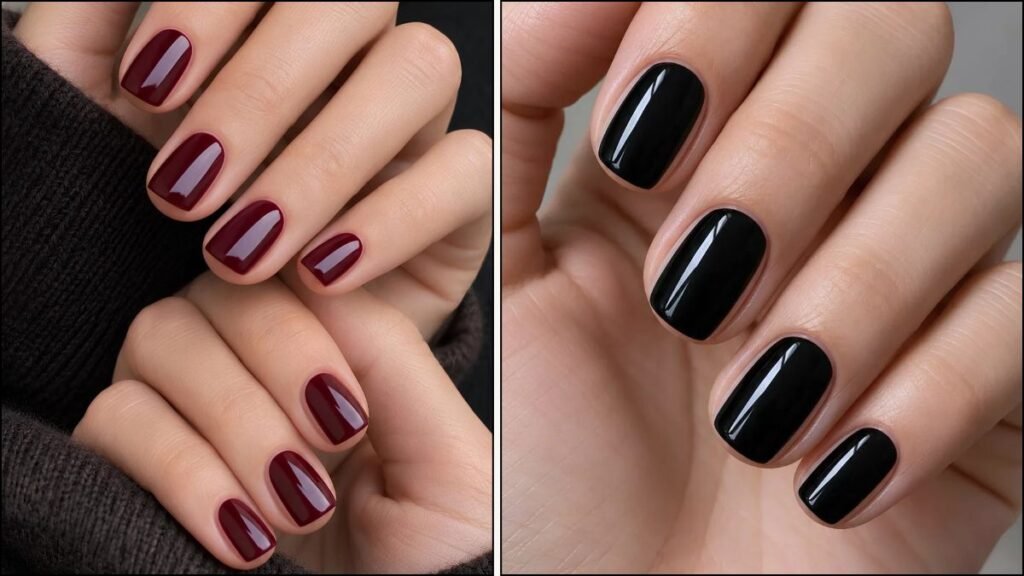 A collage pf Italian manicure designs