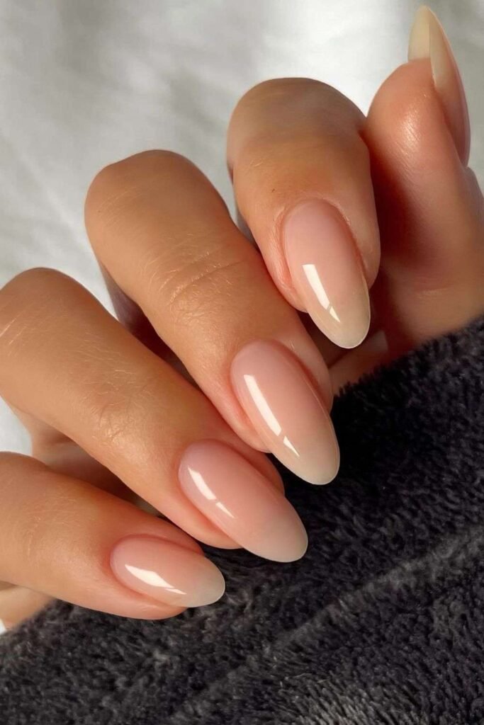 Natural almond manicure